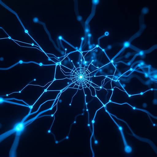 Image d'un réseau neuronal complexe symbolisant l'intelligence artificielle et l'apprentissage automatique.