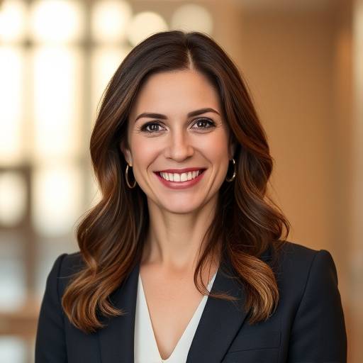 Portrait d'Isabelle Moreau, formatrice souriante et professionnelle.